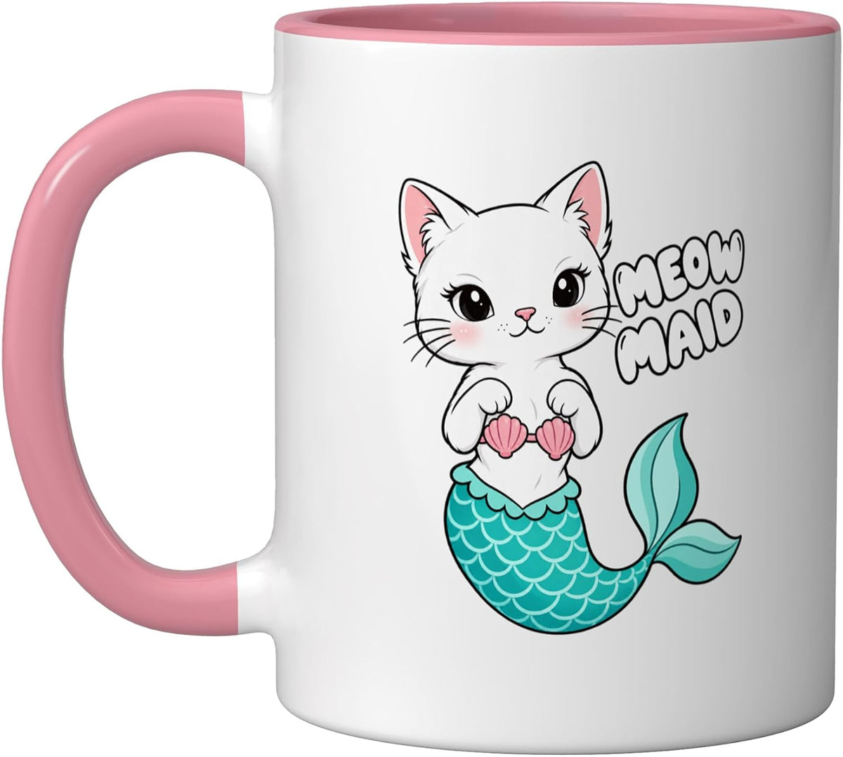 Meowmaid Funny Mermaid Cat Lovely Pretty Girly Ocean Ceramic Mug