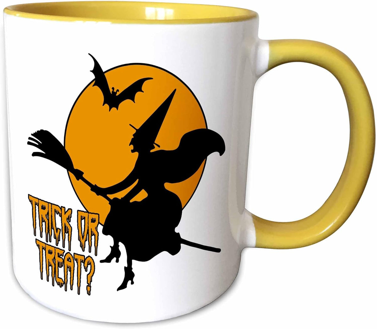 Halloween Trick or Treat Design with Witch Ceramic Mug