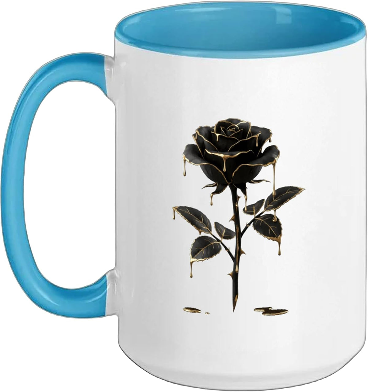 Black Rose Flower Botanist Garden Flower Rose Ceramic Mug