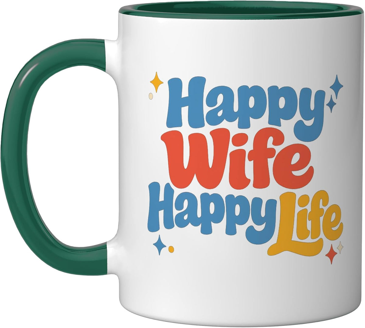 Happy Wife Happy Life Funny Saying Mothers Day Christmas Ceramic Mug