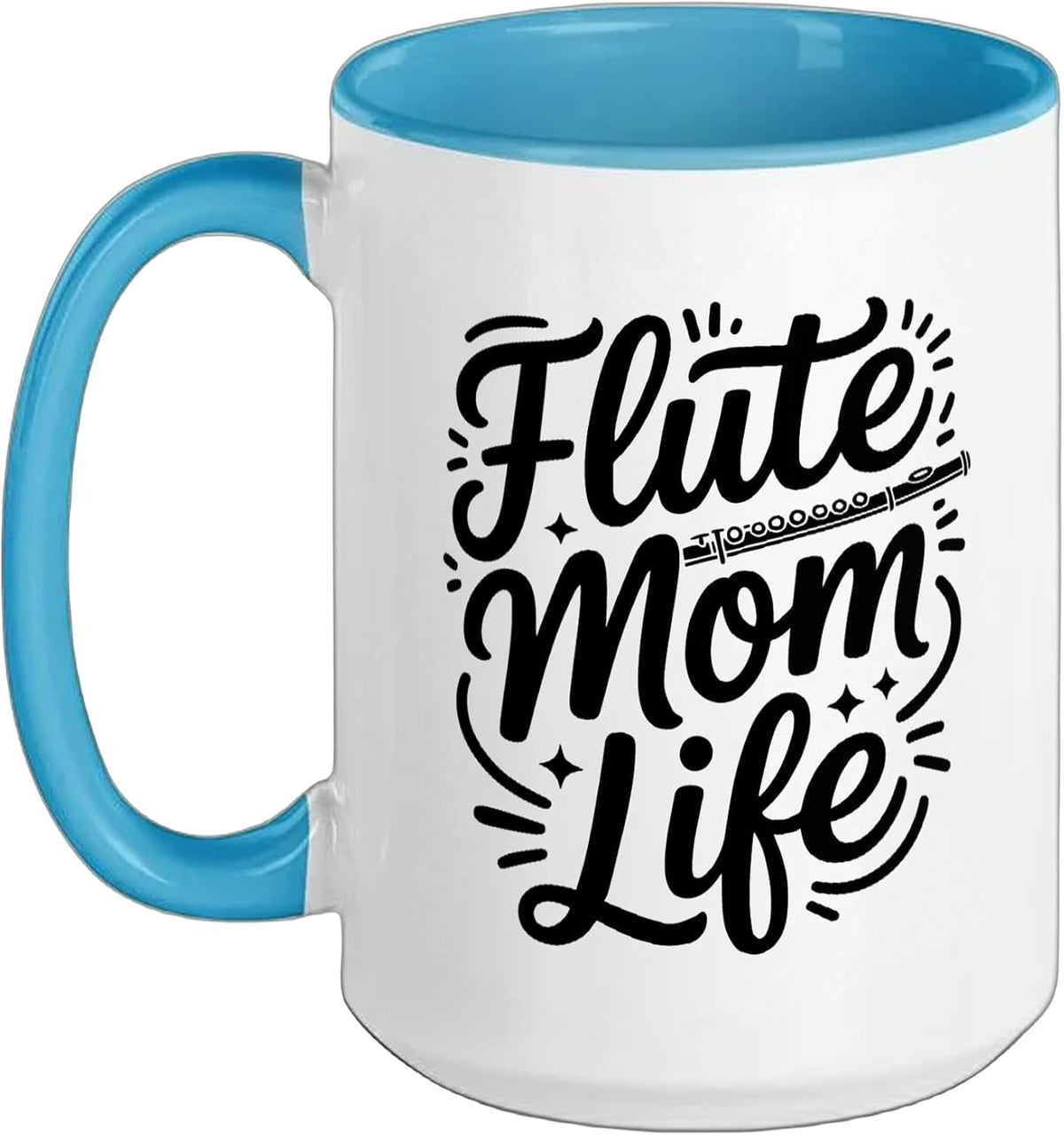 Flute Mom Life Marching Band Musician Established Proud Ceramic Mug