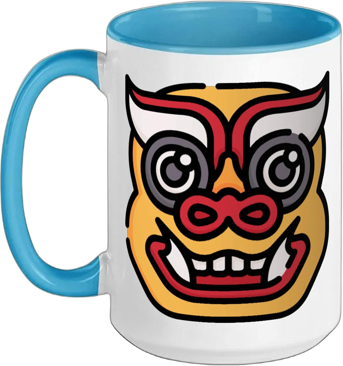 Barong Balinese Mythology King Of Spirits Lion Mask Ceramic Mug