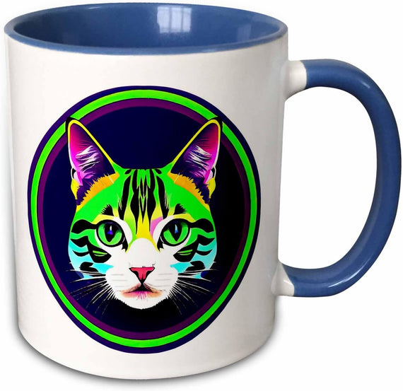 Awesome Round Composition Of Adorable Cat Ceramic Mug