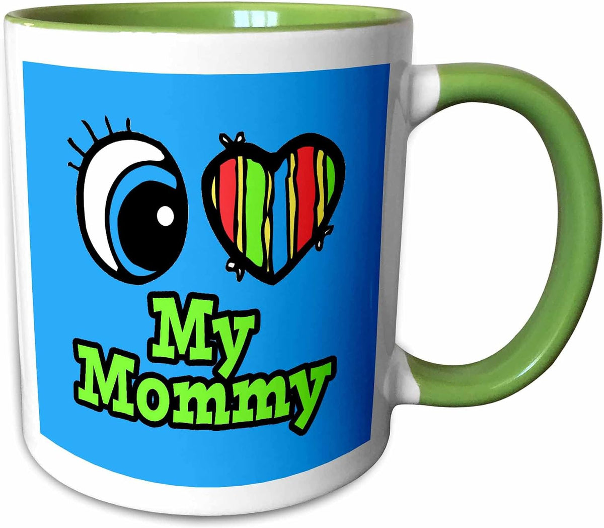 Bright Eye Heart I Love My Mommy Christmas Ceramic Mug
