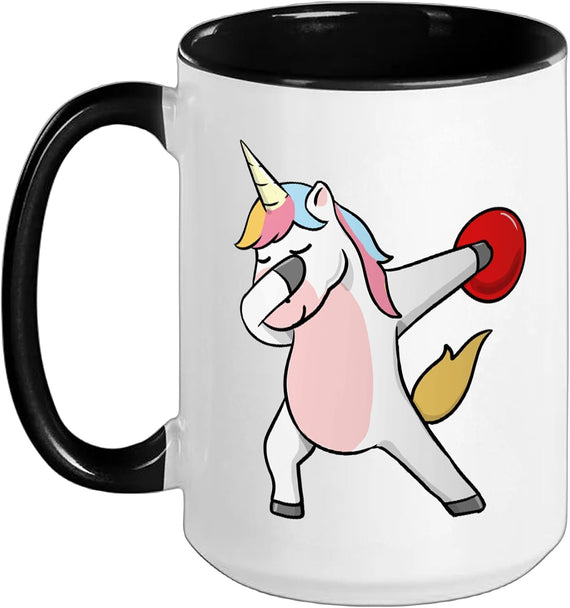 Dabbing Bowling Unicorn Ceramic Mug