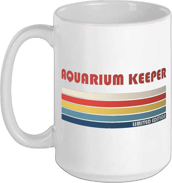 Aquarium Keeper Retro Stripes Limited Edition Ceramic Mug