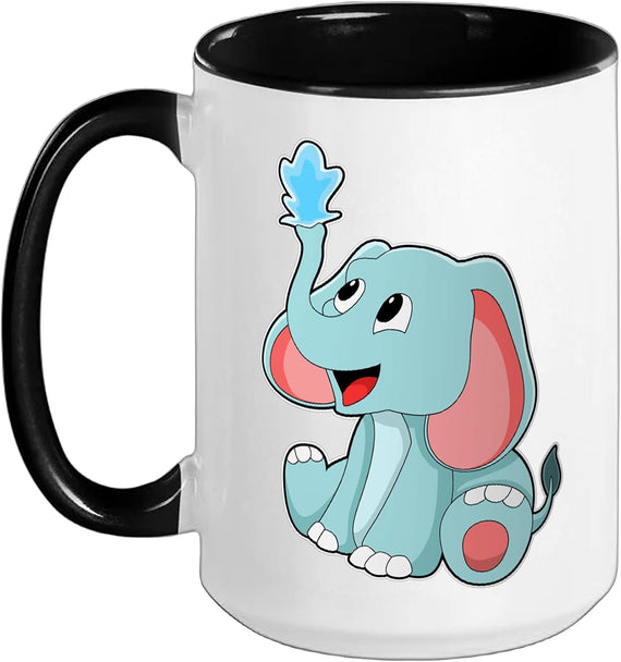 Elephant Waterplay Ceramic Mug