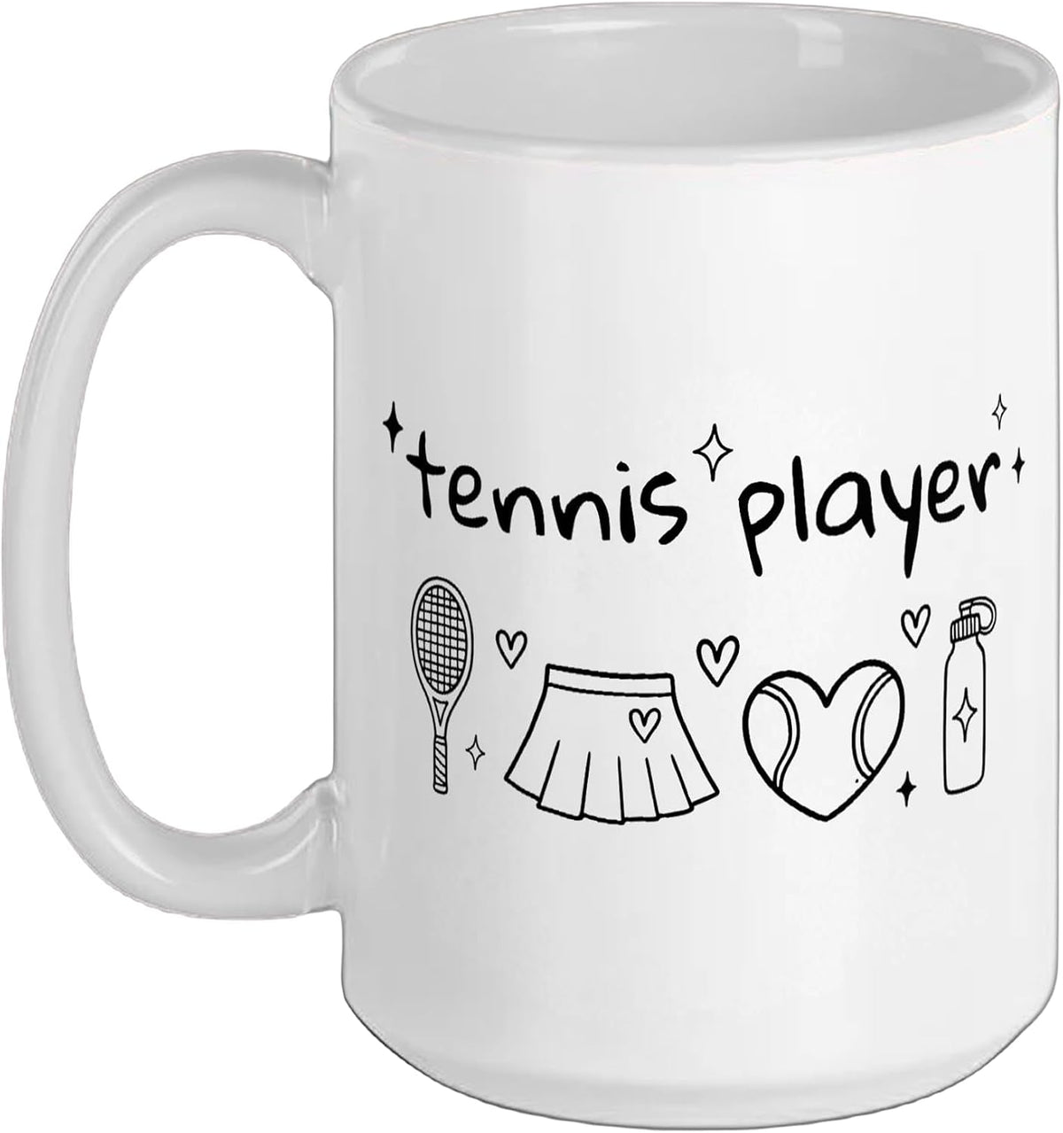 Tennis Player Play Ceramic Mug