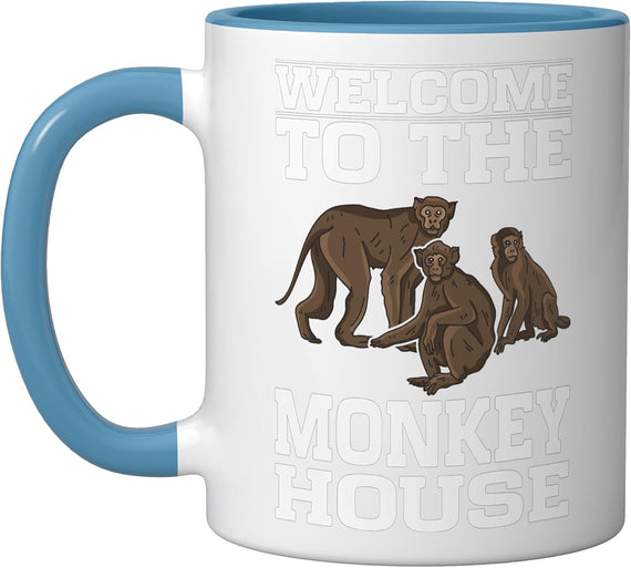Welcome To The Monkey House Monkey Ceramic Mug