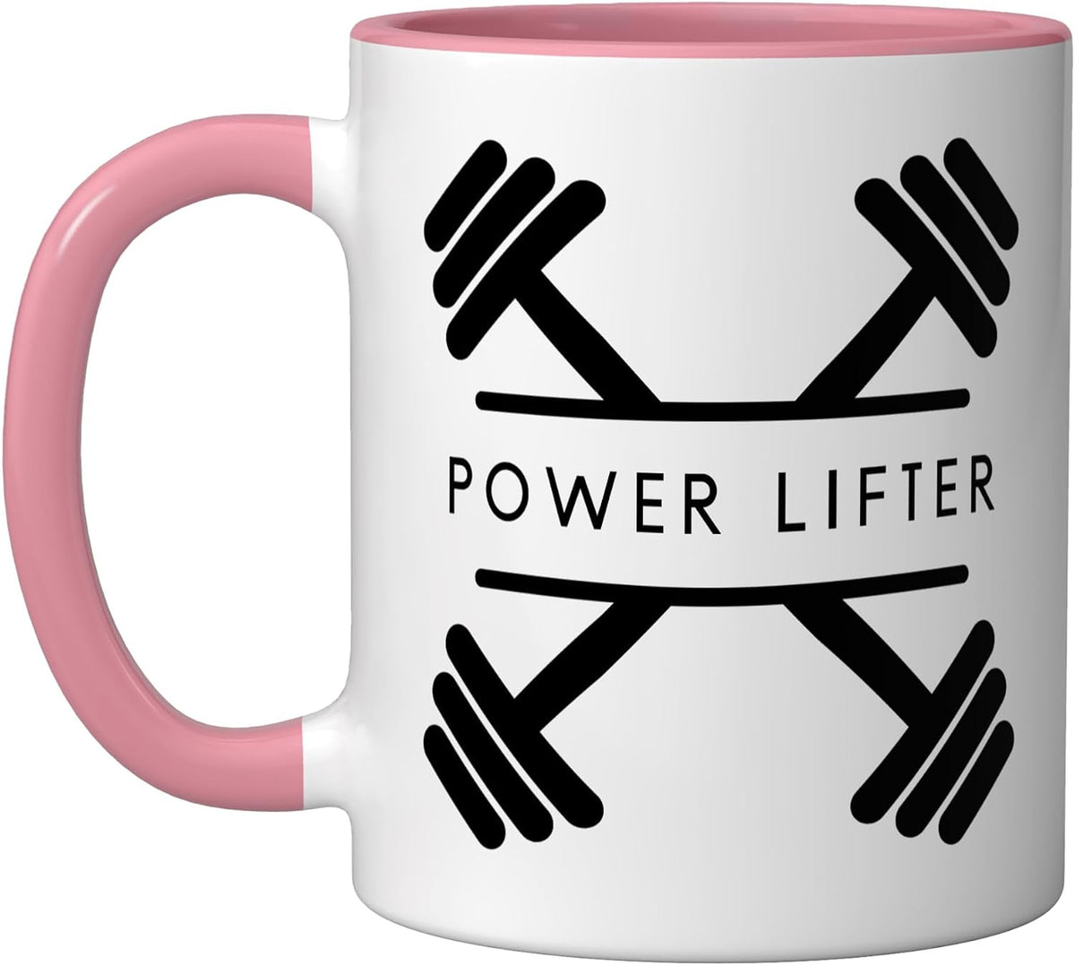Power Lifter - Minimalist Weightlifting Gym Workout Ceramic Mug