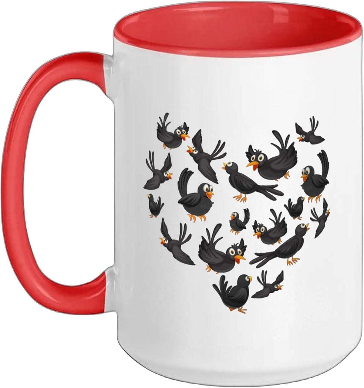 Heart Crow Ceramic Mug