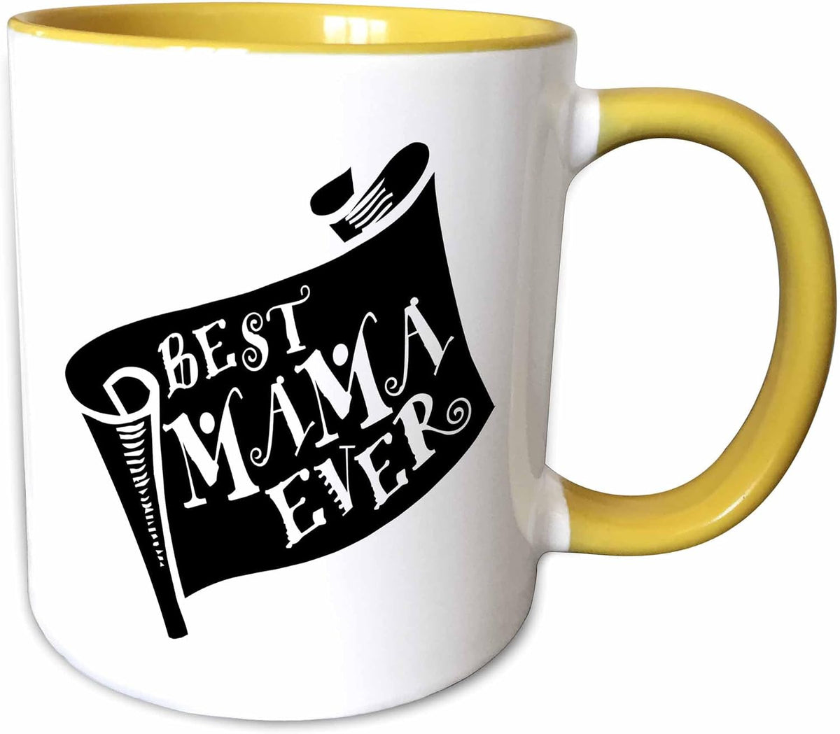 Best Mama Ever- B&W Typography Design Ceramic Mug
