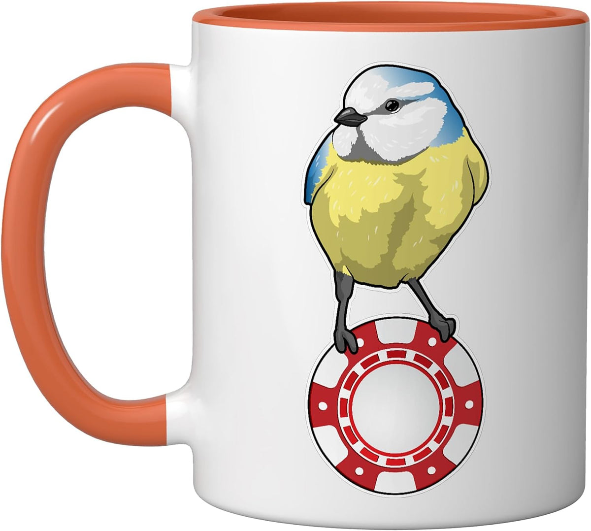 Bird Poker Chips Card Game Ceramic Mug