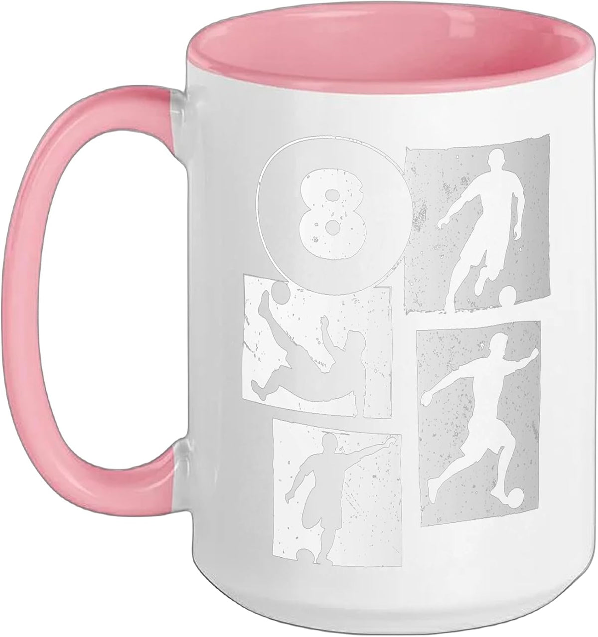 8th Birthday Boy Girl Soccer Player Football 8 Years Old Ceramic Mug