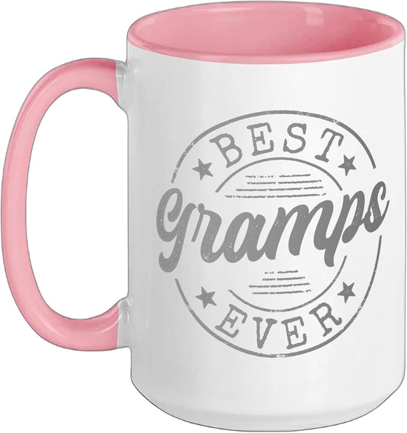 Best Gramps Ever Bold Vintage Badge Christmas Ceramic Mug