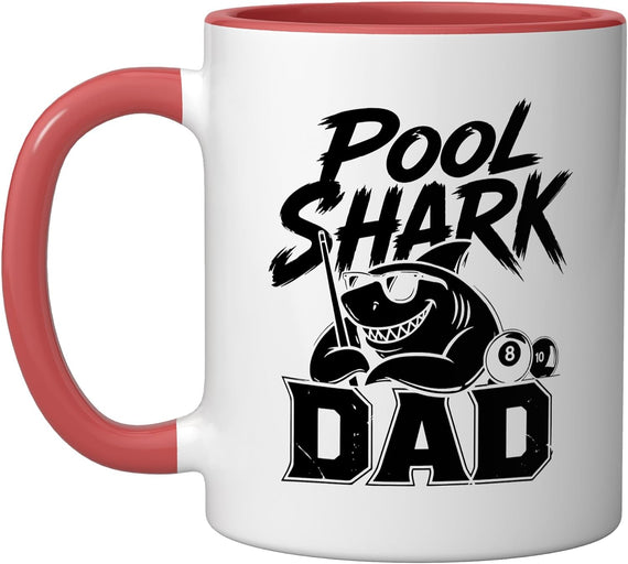 Billiards Dad Pool Shark Vintage Retro Hustler Style Ceramic Mug