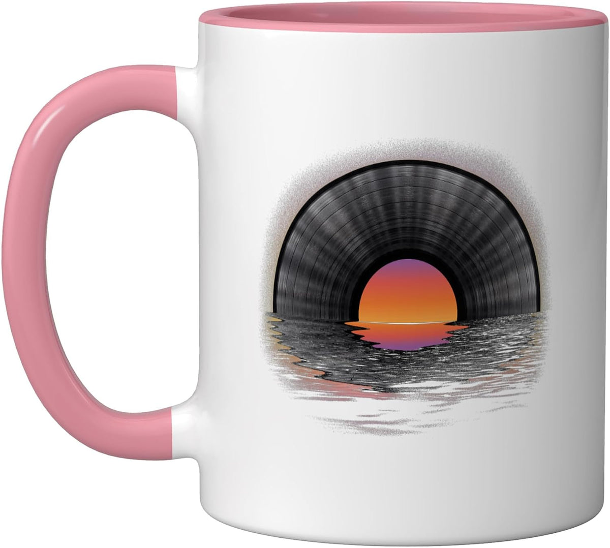 Vinyl Sunset Retro Record Player Lover Analog Music Art Ceramic Mug