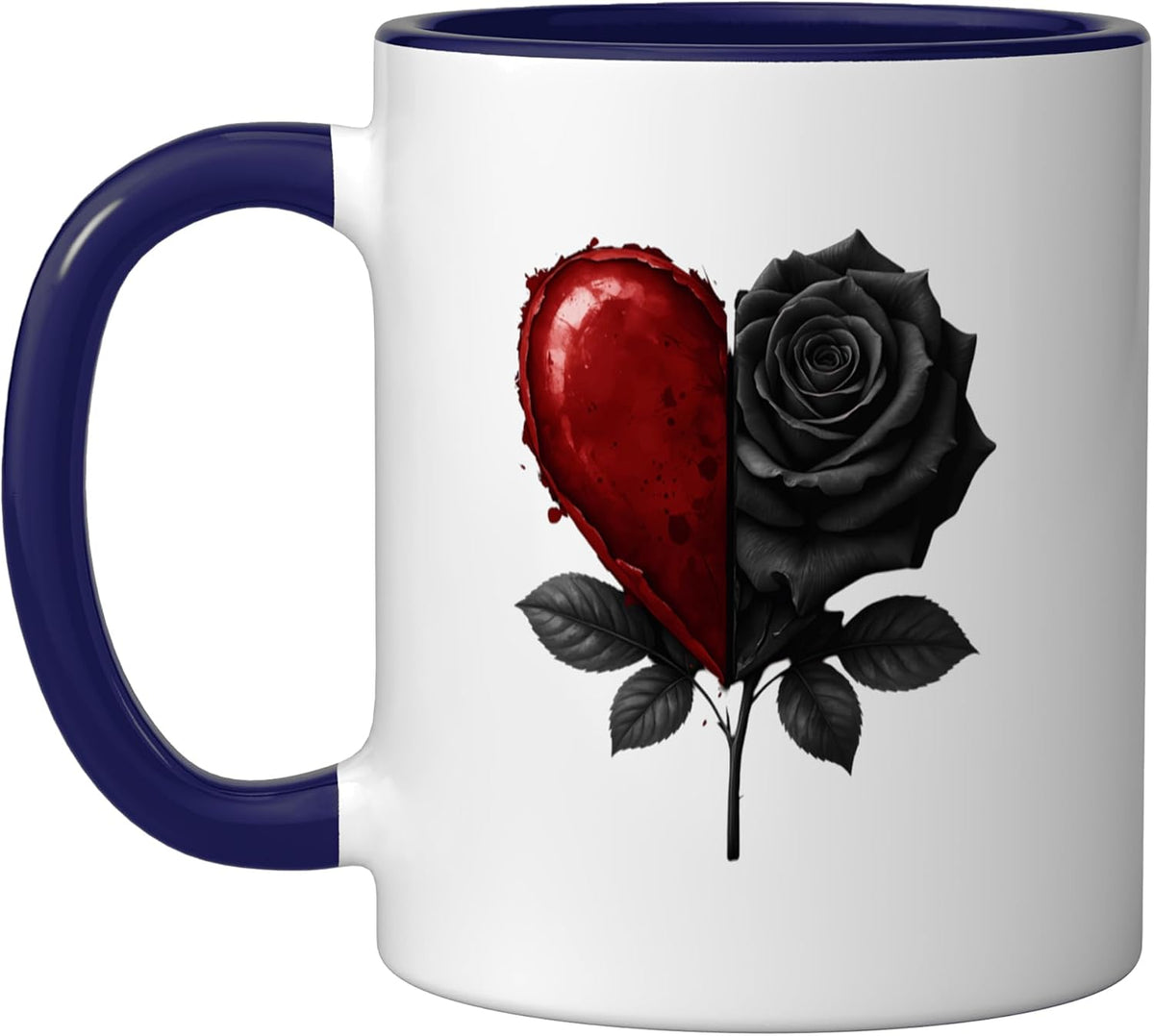 Black Rose Flower Botanist Garden Flower Black Rose Ceramic Mug