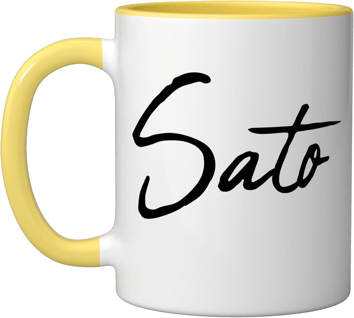 Beautiful Handwritten Font Sato Calligraphy Ceramic Mug