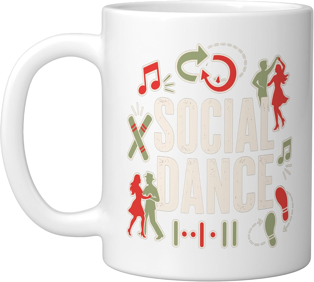 Social Dance Retro Rhythm Ceramic Mug