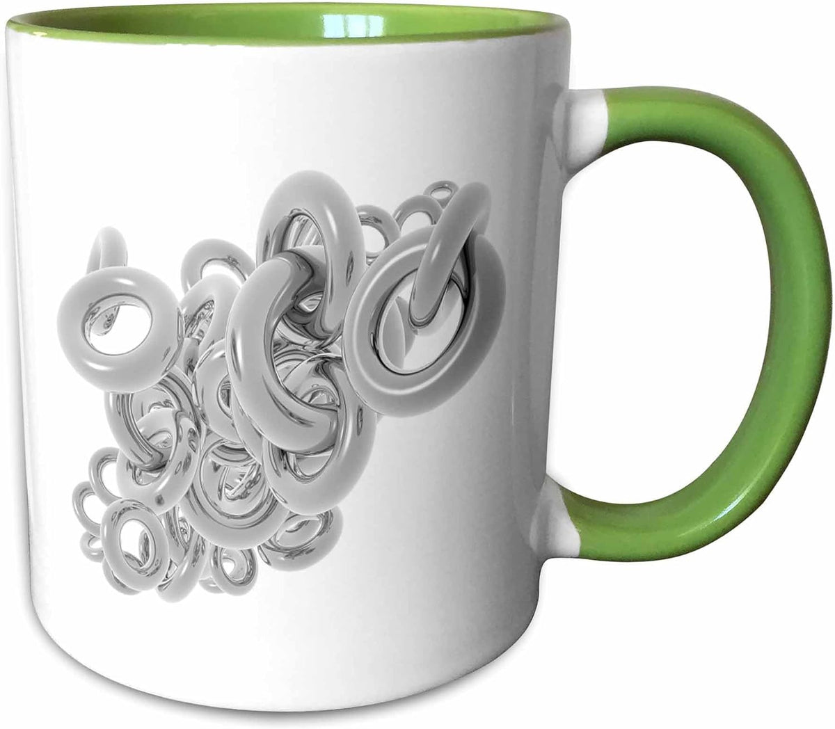 Rings Of Silver Abstract Conglomeration Ceramic Mug