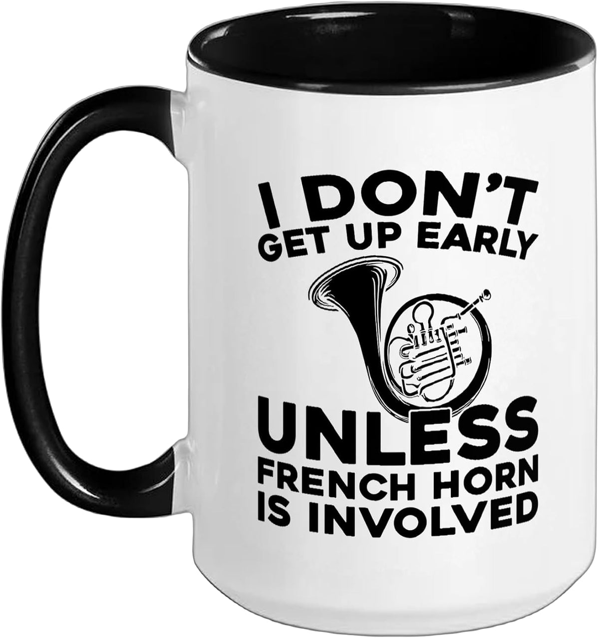French Horn Instrument - Brass Marching Band Hornist Ceramic Mug