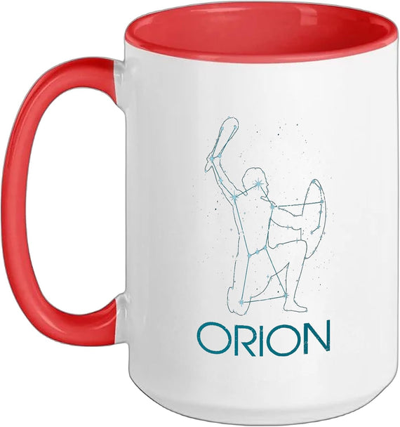 Orion Constellation Star Gazing Astronomy Hunter Line Art Ceramic Mug