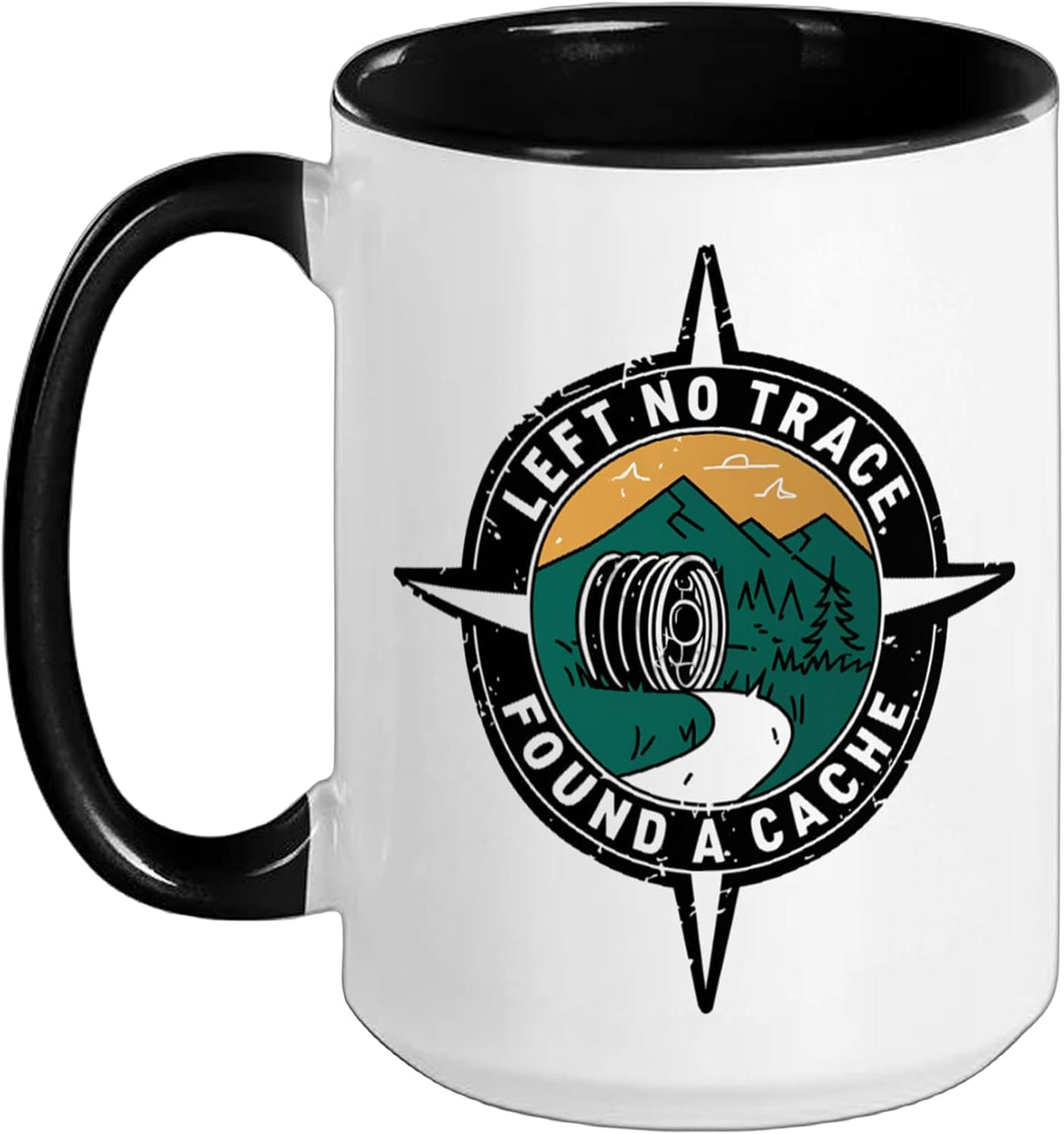 Left No Trace Found A Cache Geocache Hunting & Geocaching Ceramic Mug