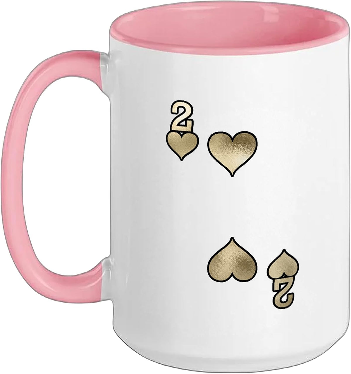 2 Of Hearts - Playing Card Halloween Costume Glam Ceramic Mug