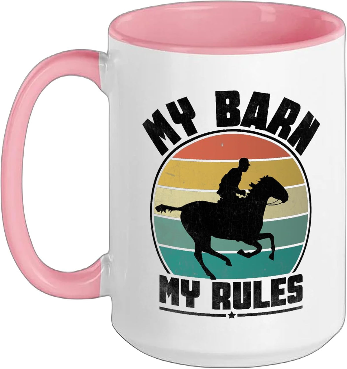 My Barn My Rules Horseback Riding Equestrian Horse Ceramic Mug