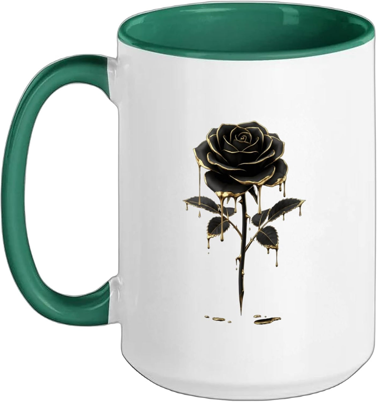 Black Rose Flower Botanist Garden Flower Black Rose Ceramic Mug