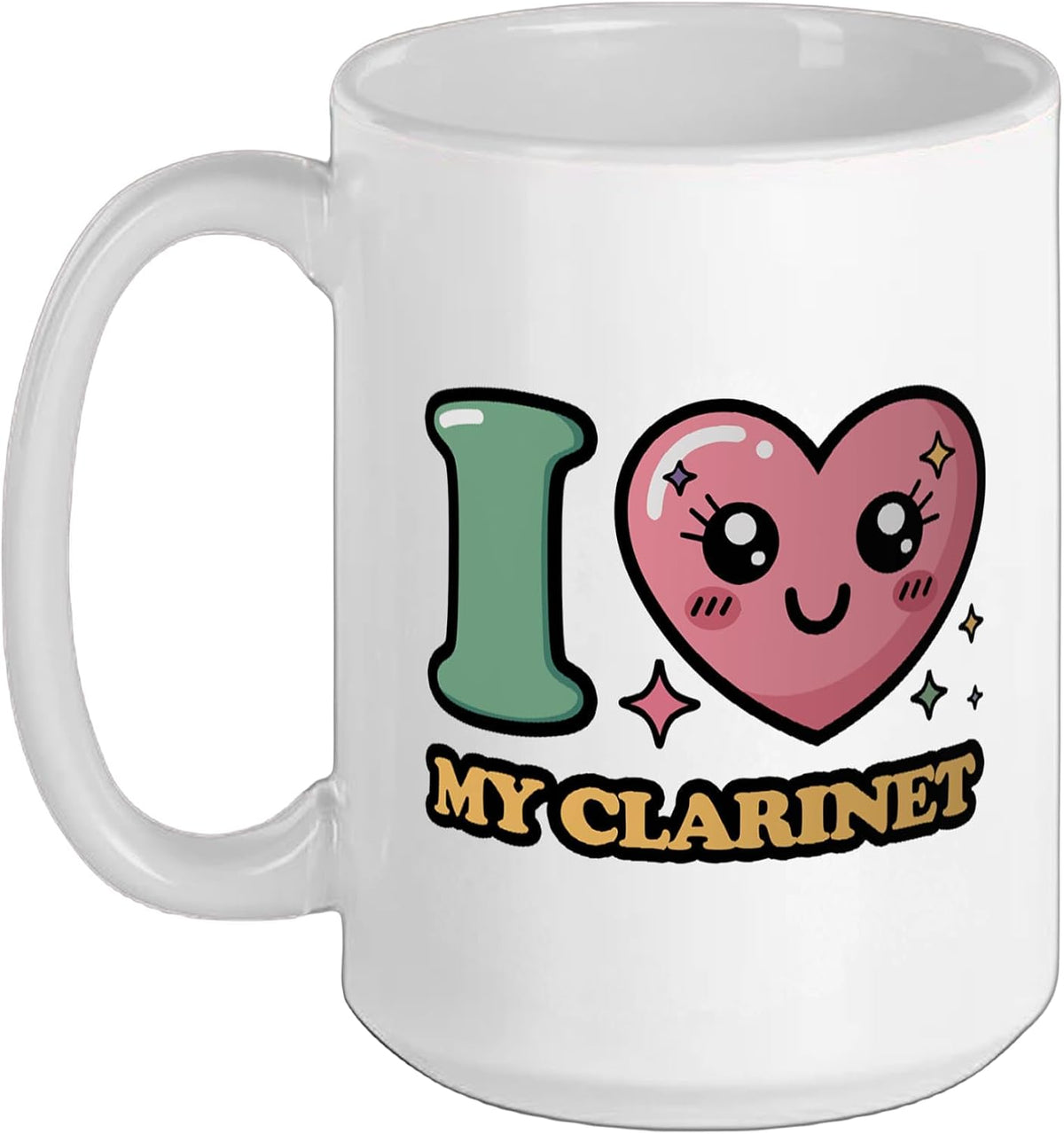 I Love My Clarinet Ceramic Mug