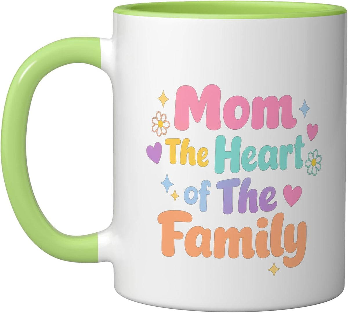 Mom The Heart Of The Family Best Mom Mama Mommy Mother's Ceramic Mug