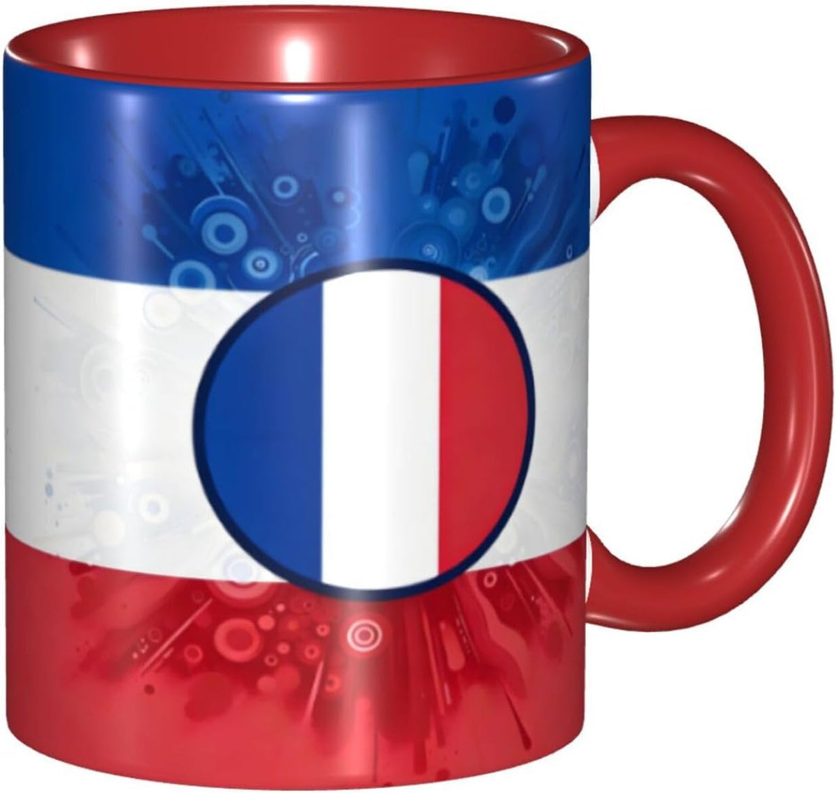 France With Curved Handle Ceramic Mug