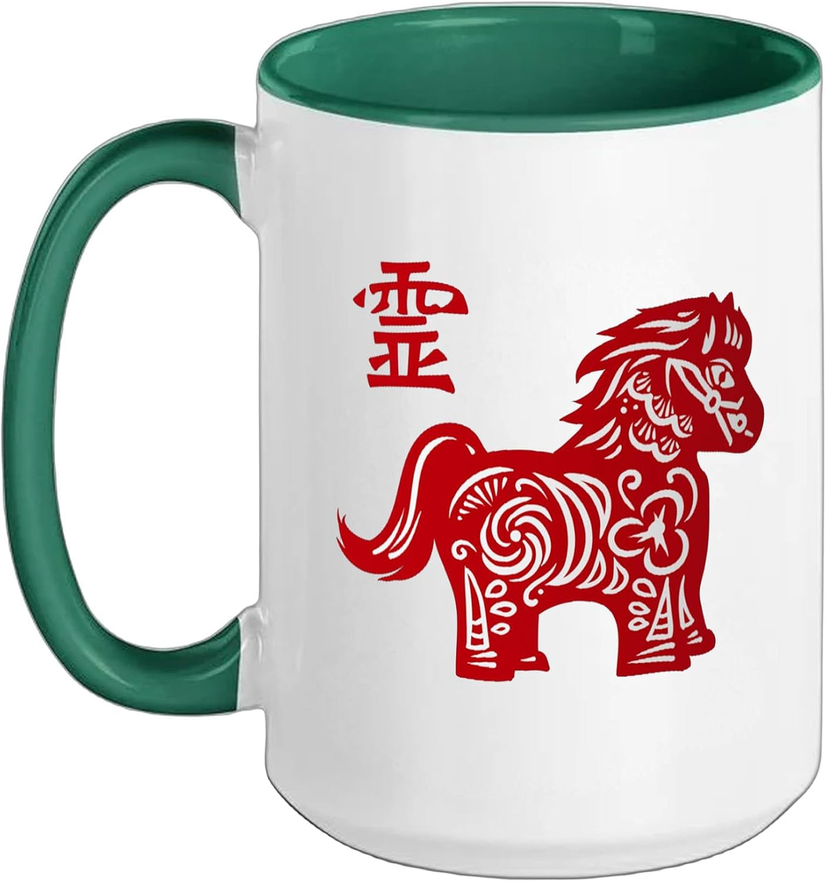Horse Year Sign/Chinese Zodiac Calligraphy Horse Design Ceramic Mug