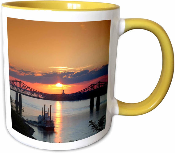 Boat Natchez-Vidalia Bridges, Mississippi Ceramic Mug