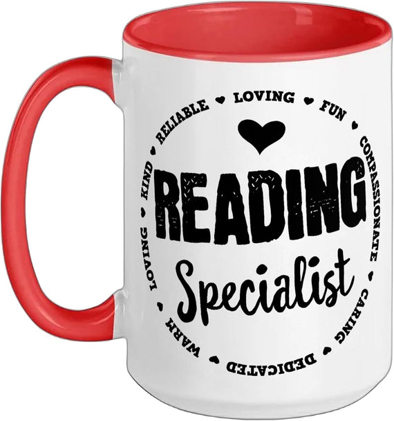 Reading Specialist Kind Words Circle Ceramic Mug