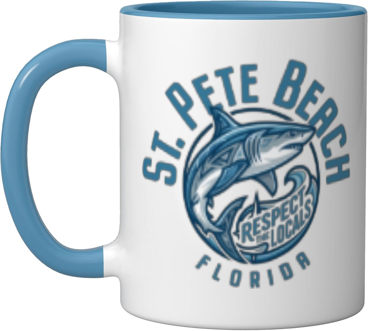 St. Pete Beach Florida Shark Design Ceramic Mug