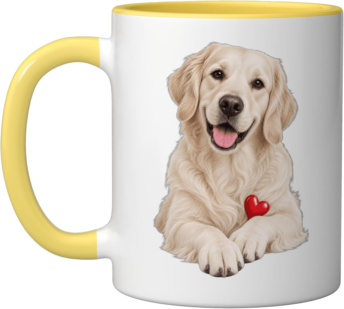 White English Cream Golden Retriever Ceramic Mug