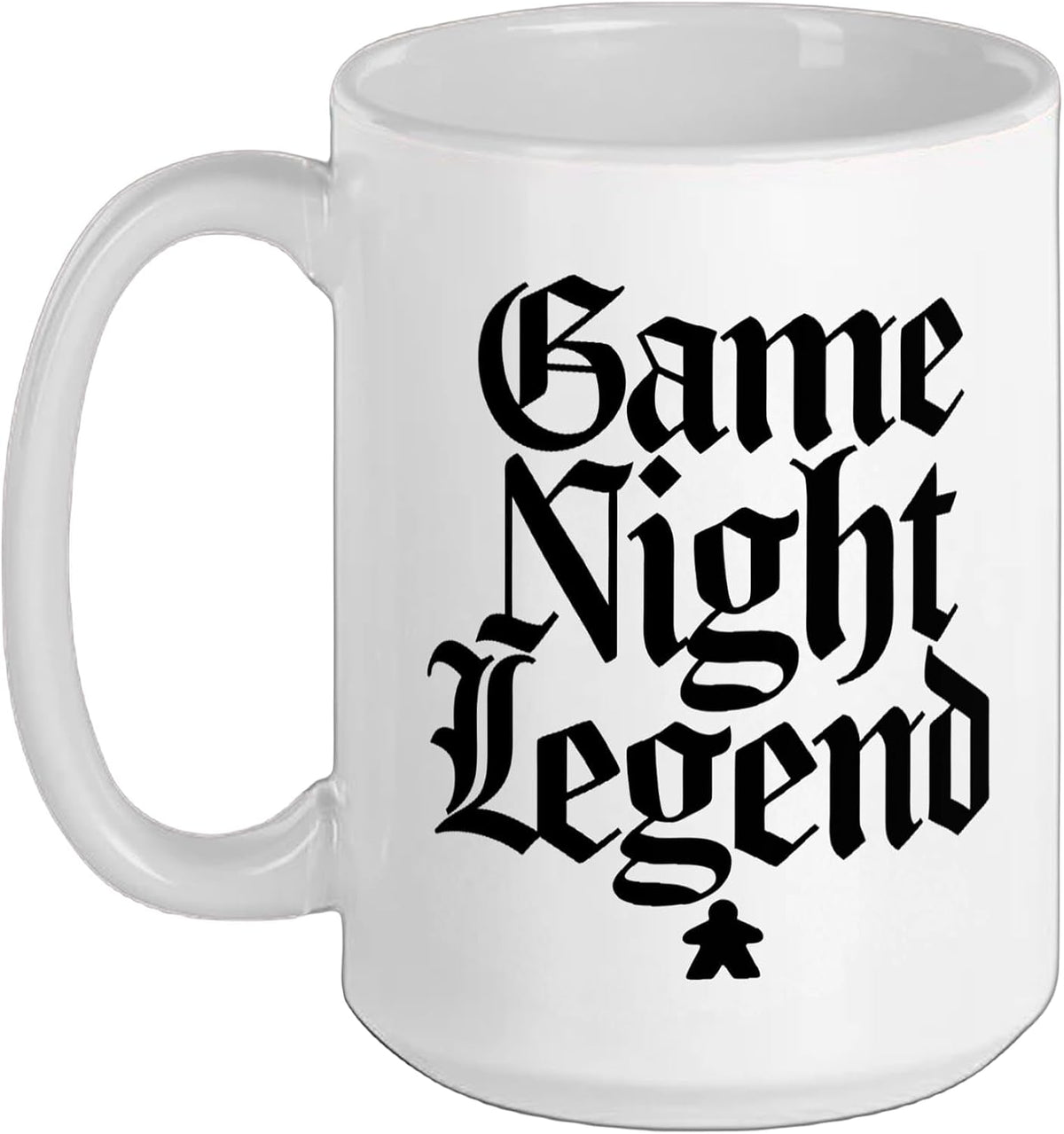 Game Night Legend Gothic Typography Board Gamer Ceramic Mug
