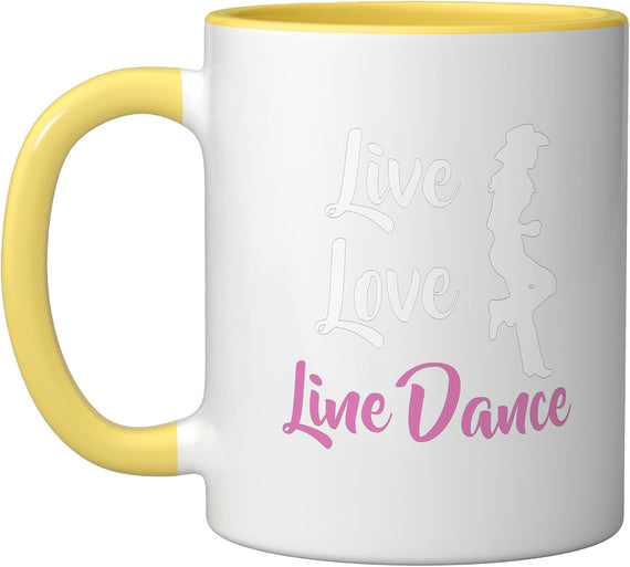 Live Love Line Dance Country Music Western Dancer Cowgirl Ceramic Mug