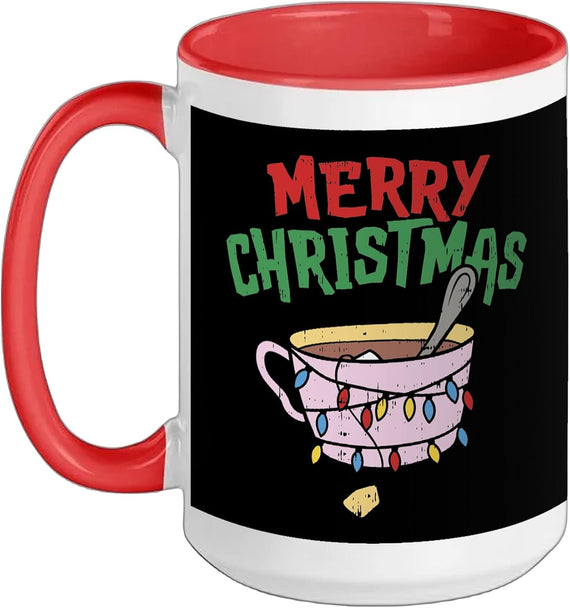 Merry Christmas British English Funny Tea Lights Ceramic Mug