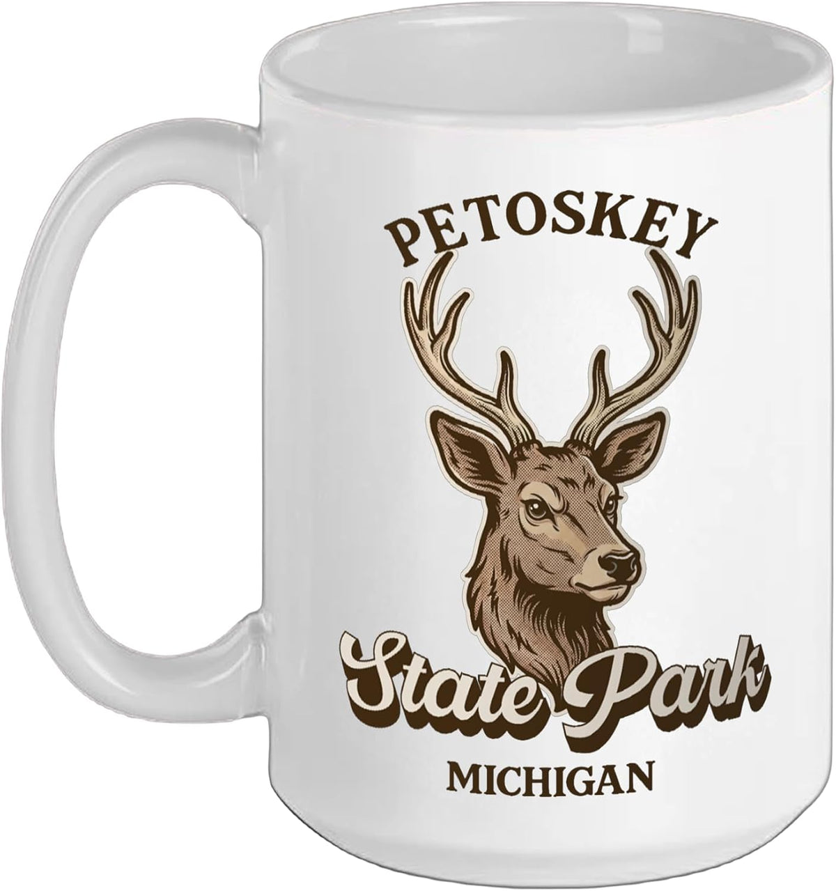 Petoskey State Park Michigan Outdoors Wild Deer Souvenir Ceramic Mug