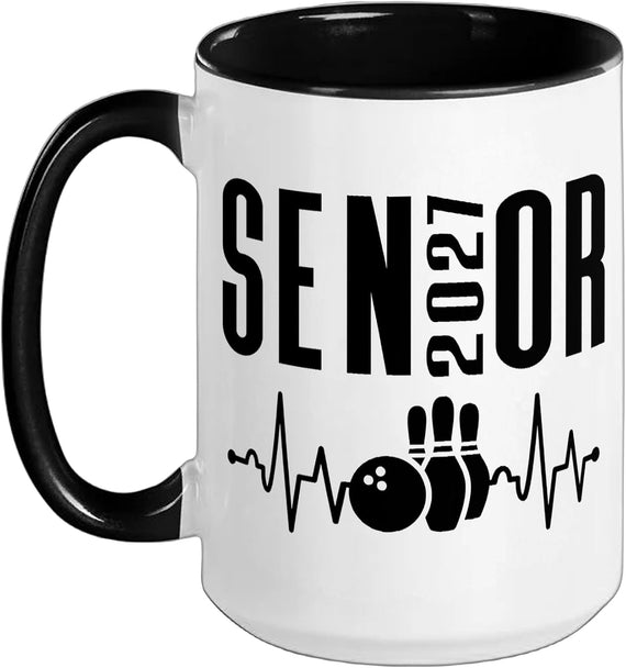 Senior 2027 Bowling Ball Class Of 27 High School Or Ceramic Mug