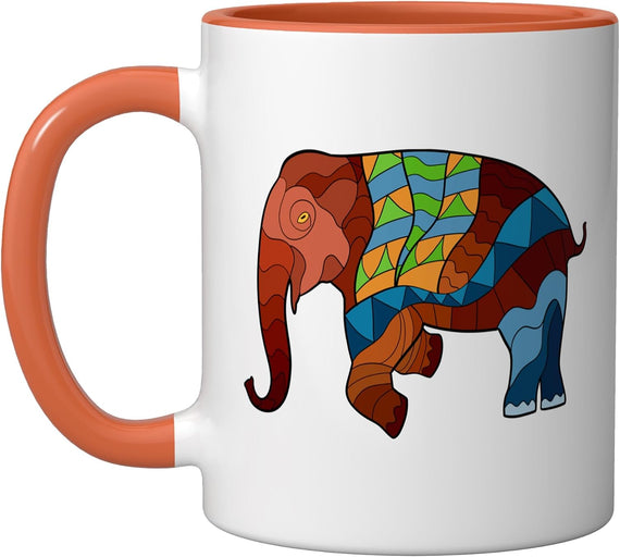 Colorful Indian Elephant Ceramic Mug