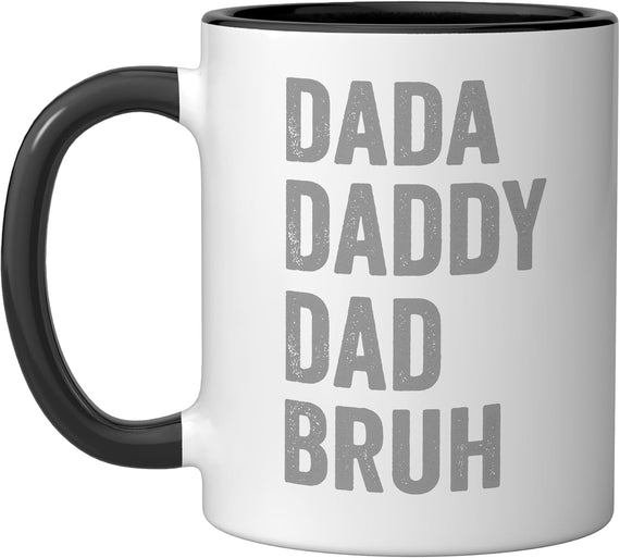 Dada Daddy Dad Bruh Funny Evolution Christmas Ceramic Mug