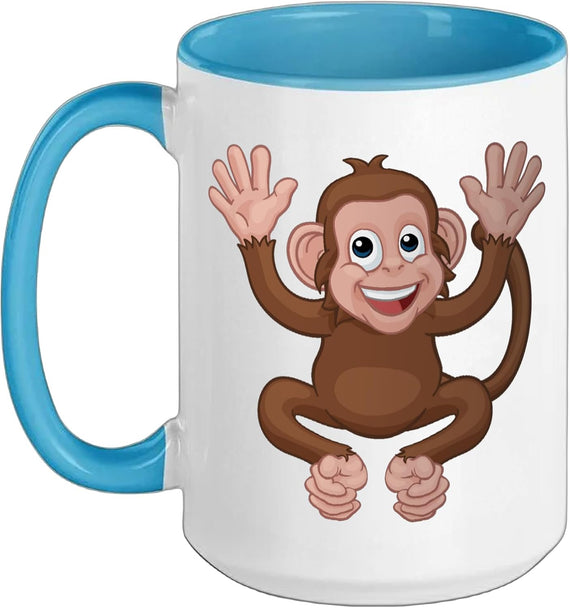 Monkey Lover Men Women Girls Boys Silhouette Graphic Gift Ceramic Mug