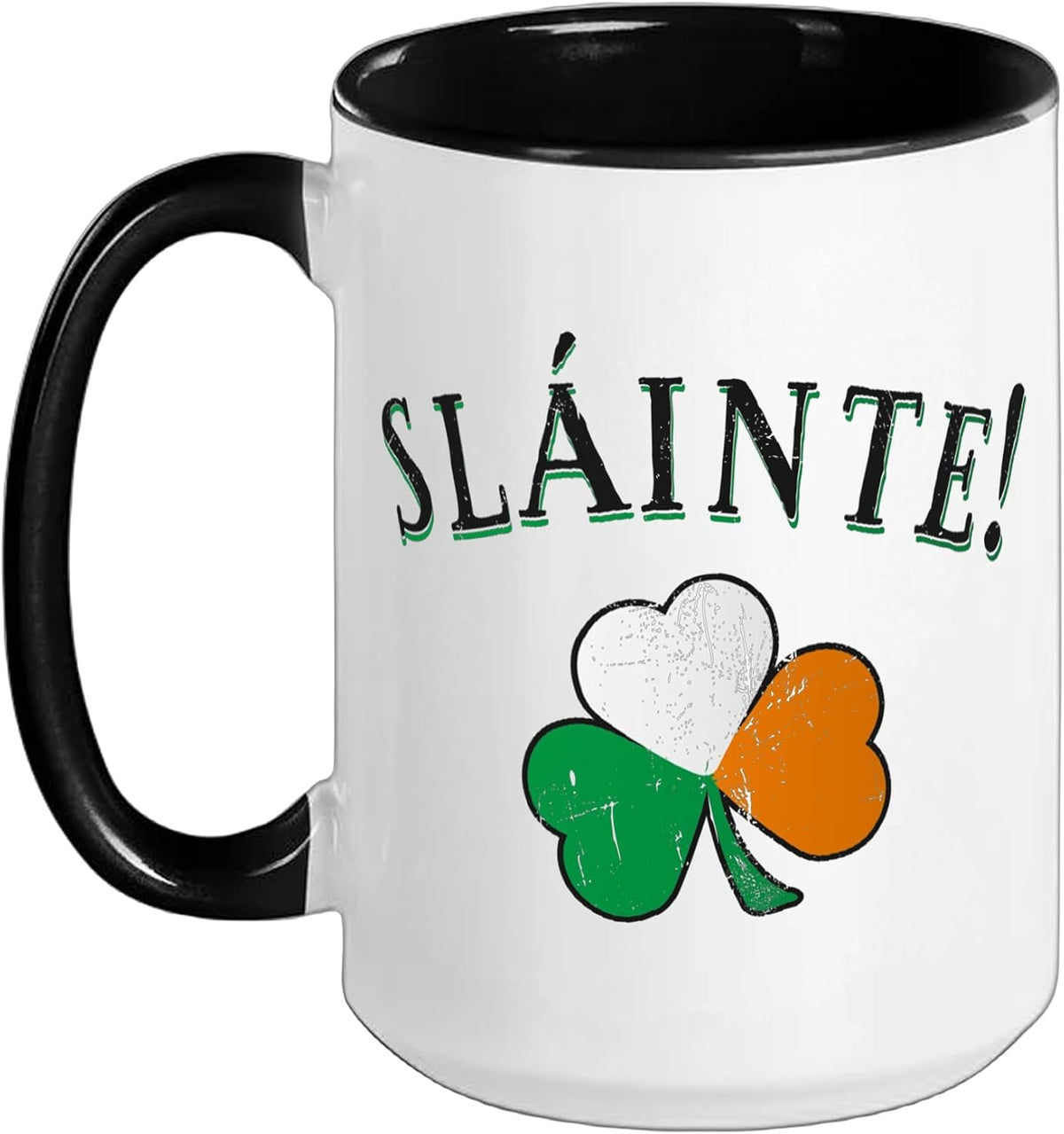 Slainte Toast Ireland Flag Shamrock St. Patricks Day Ceramic Mug