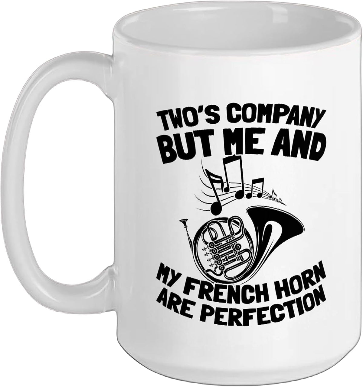 French Horn Marching Band Instrument - Brass Hornist Ceramic Mug