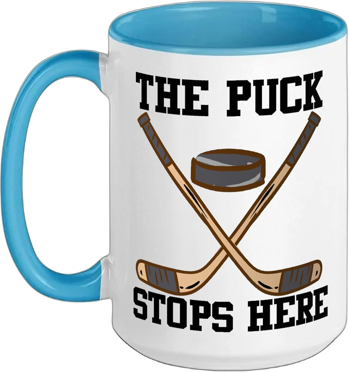 Funny Hockey Goalie Hockey Puck Hockey Lovers Hockey Ceramic Mug